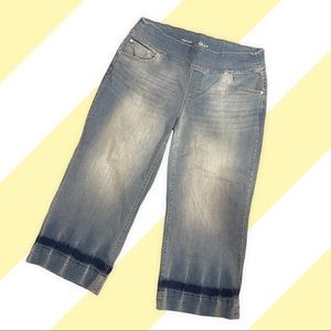 Wide leg Cropped Light Blue Jeans